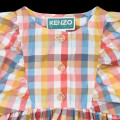 Robe à carreaux en coton KENZO KIDS pour FILLE