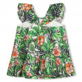Strappy cotton dress KENZO KIDS for GIRL