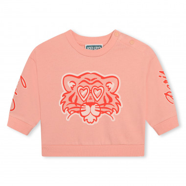 Sweatshirt moletão de algodão KENZO KIDS para RAPARIGA