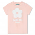 T-shirt manga curta em algodão KENZO KIDS para RAPARIGA