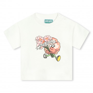 T-shirt estampada em algodão KENZO KIDS para RAPARIGA