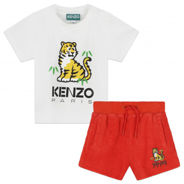 T-shirt e shorts bimateriali KENZO KIDS Per RAGAZZO