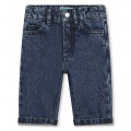 Jeans in cotone con badge KENZO KIDS Per RAGAZZO