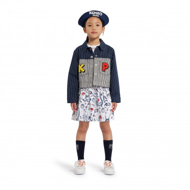 Veste en jean à rayures KENZO KIDS pour FILLE