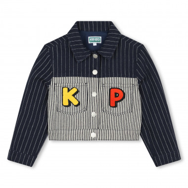 Stripy denim jacket KENZO KIDS for GIRL