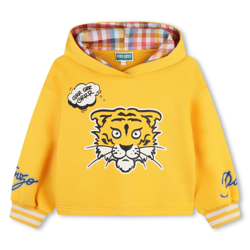 KENZO KIDS Hooded sweatshirt girl yellow Kids around