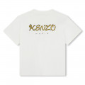 T-shirt en coton à imprimé dos KENZO KIDS pour UNISEXE