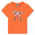 T-shirt with flower and logo KENZO KIDS for GIRL