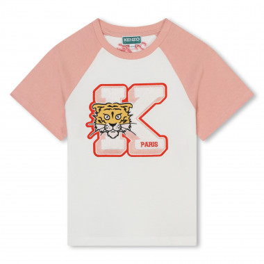 T-shirt met contrastmouwen KENZO KIDS Voor