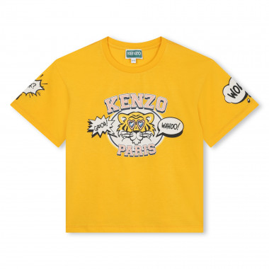 T-shirt en coton avec imprimés KENZO KIDS pour FILLE