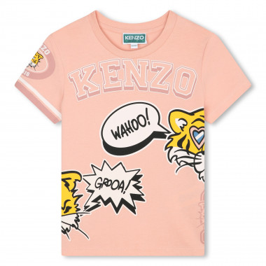 T-shirt with Tiger prints KENZO KIDS for GIRL