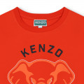 T-shirt met olifantenprint KENZO KIDS Voor