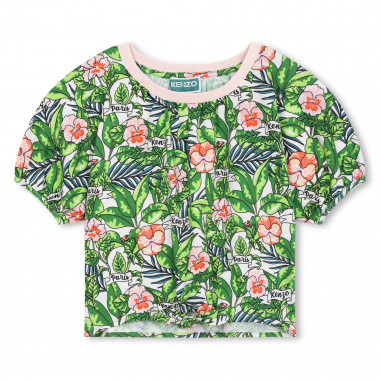Camiseta floral con nudo  para 
