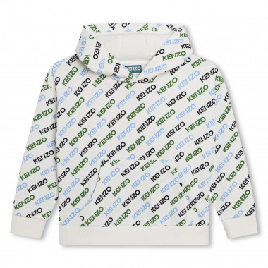 Sweat-shirt imprimé à capuche KENZO KIDS pour GARCON