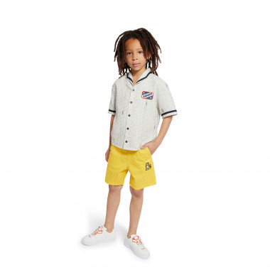 Chemise bicolore avec badge KENZO KIDS pour GARCON