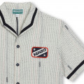 Tweekleurig overhemd met badge KENZO KIDS Voor