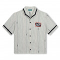 Two-tone shirt with patch KENZO KIDS for BOY
