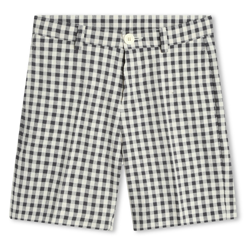 KENZO KIDS Pantaloncini a quadri ragazzo grigio Kids around