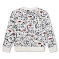 Fleece sweater met print KENZO KIDS Voor