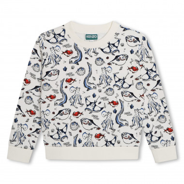 Fleece sweater met print  Voor