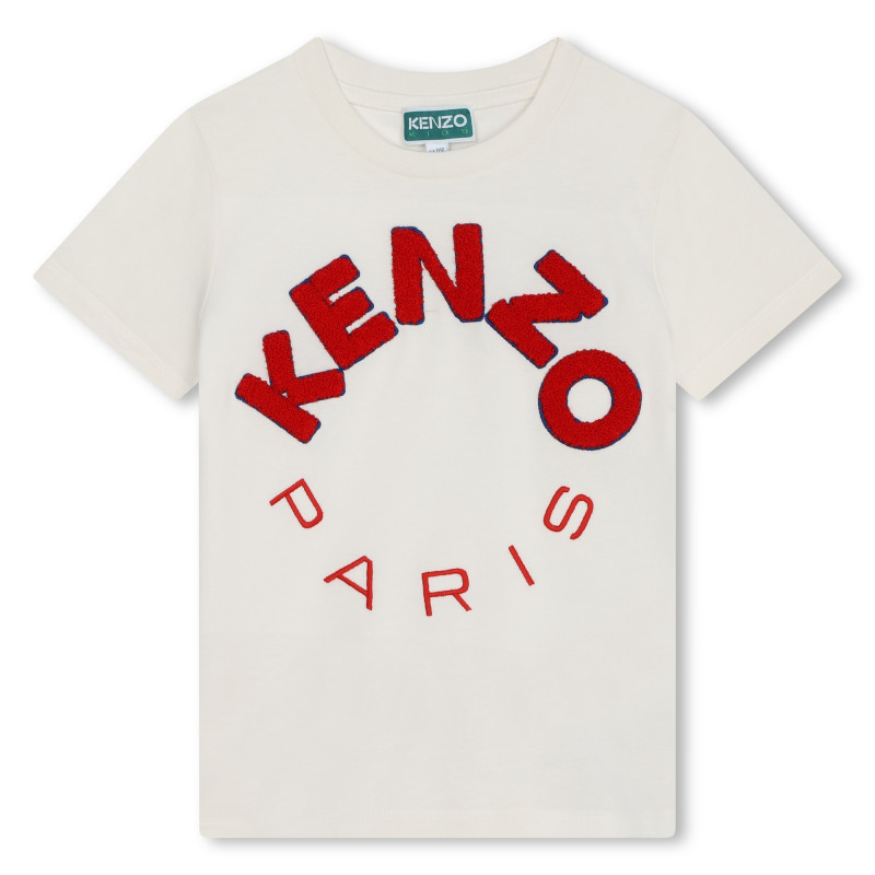 KENZO KIDS Short-sleeved cotton T-shirt unisex beige - | Kids around