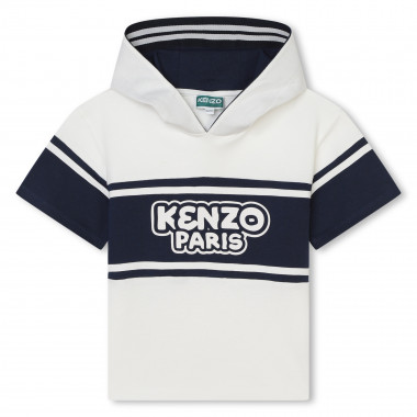 Katoenen T-shirt met capuchon KENZO KIDS Voor