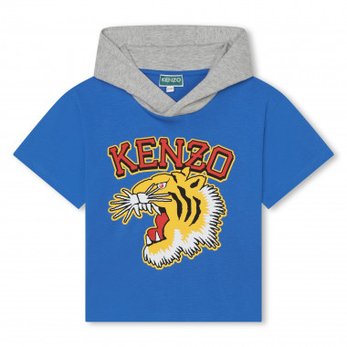 T-shirt cotone con cappuccio KENZO KIDS Per RAGAZZO