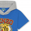 T-shirt à capuche en coton KENZO KIDS pour GARCON