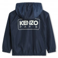Zipped hooded windbreaker KENZO KIDS for UNISEX