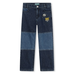 Embroidered cotton jeans