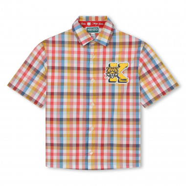 Katoenen overhemd korte mouwen KENZO KIDS Voor