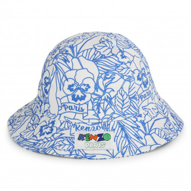 Patterned cotton bucket hat KENZO KIDS for UNISEX