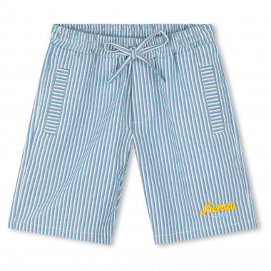Long stripy cotton shorts KENZO KIDS for BOY