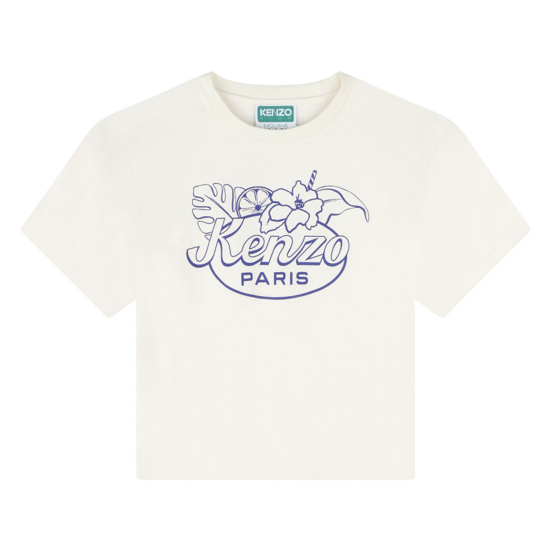 KENZO KIDS Short sleeved T shirt boy beige Kids around