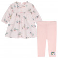 Vestito e leggings in cotone KENZO KIDS Per BAMBINA