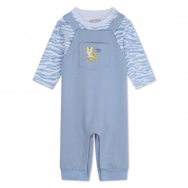 Cotton T-shirt and dungarees KENZO KIDS for BOY