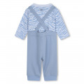 Cotton T-shirt and dungarees KENZO KIDS for BOY