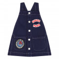 Cotton pinafore dress KENZO KIDS for GIRL
