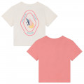 2 short-sleeved T-shirts KENZO KIDS for GIRL