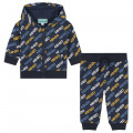 Cardigan à capuche et pantalon KENZO KIDS pour GARCON