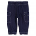 Pantaloni in cotone con badge KENZO KIDS Per RAGAZZO