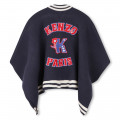 Knitted cape with patches KENZO KIDS for GIRL