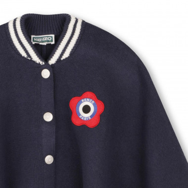 Mantella in maglia con badge KENZO KIDS Per BAMBINA