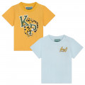 2 T-shirts à manches courtes KENZO KIDS pour GARCON