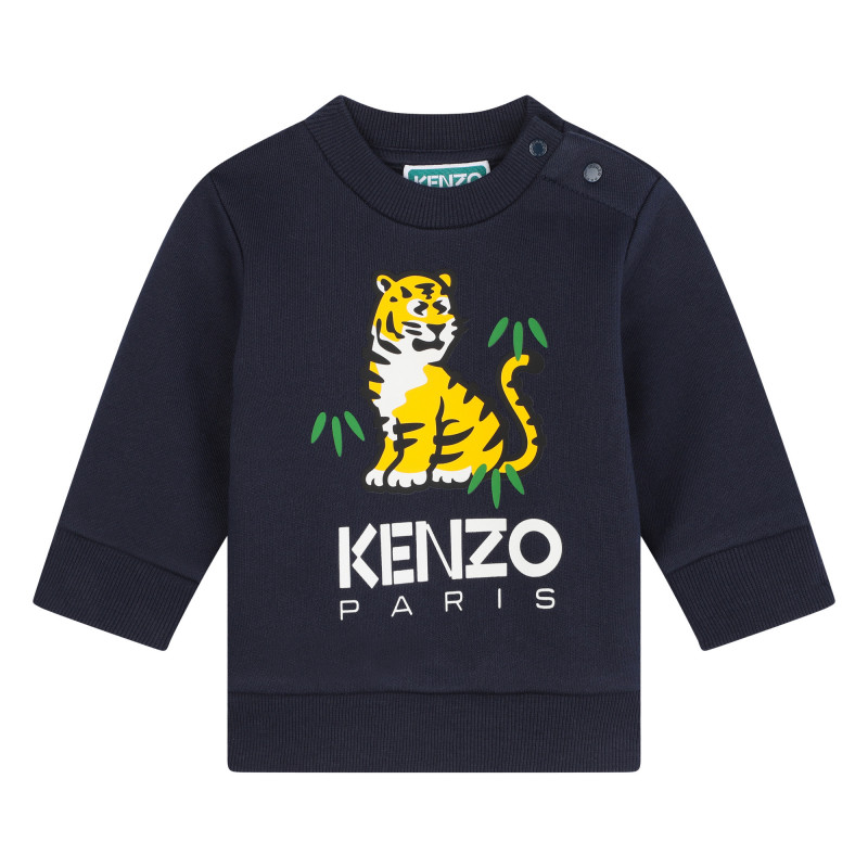 KENZO KIDS Sweat shirt en molleton bebe bleu Kids around