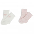 2 pairs of jacquard socks KENZO KIDS for UNISEX