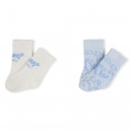 Duo de chaussettes en jacquard KENZO KIDS pour UNISEXE