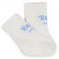 Duo de chaussettes en jacquard KENZO KIDS pour UNISEXE