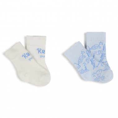2x pares de meias em jacquard KENZO KIDS para UNISEXO