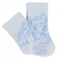 2x pares de meias em jacquard KENZO KIDS para UNISEXO